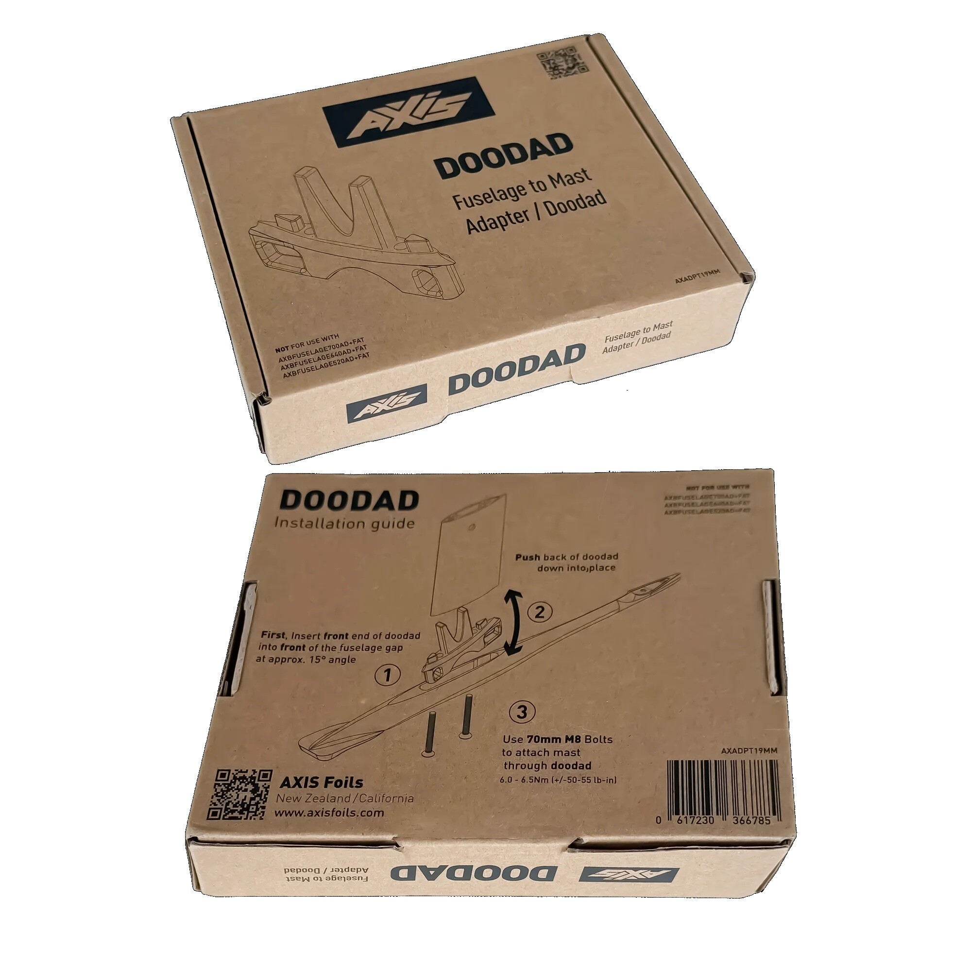 FUSELAGE MAST ADAPTER / DOODAD, 19MM - BLACK