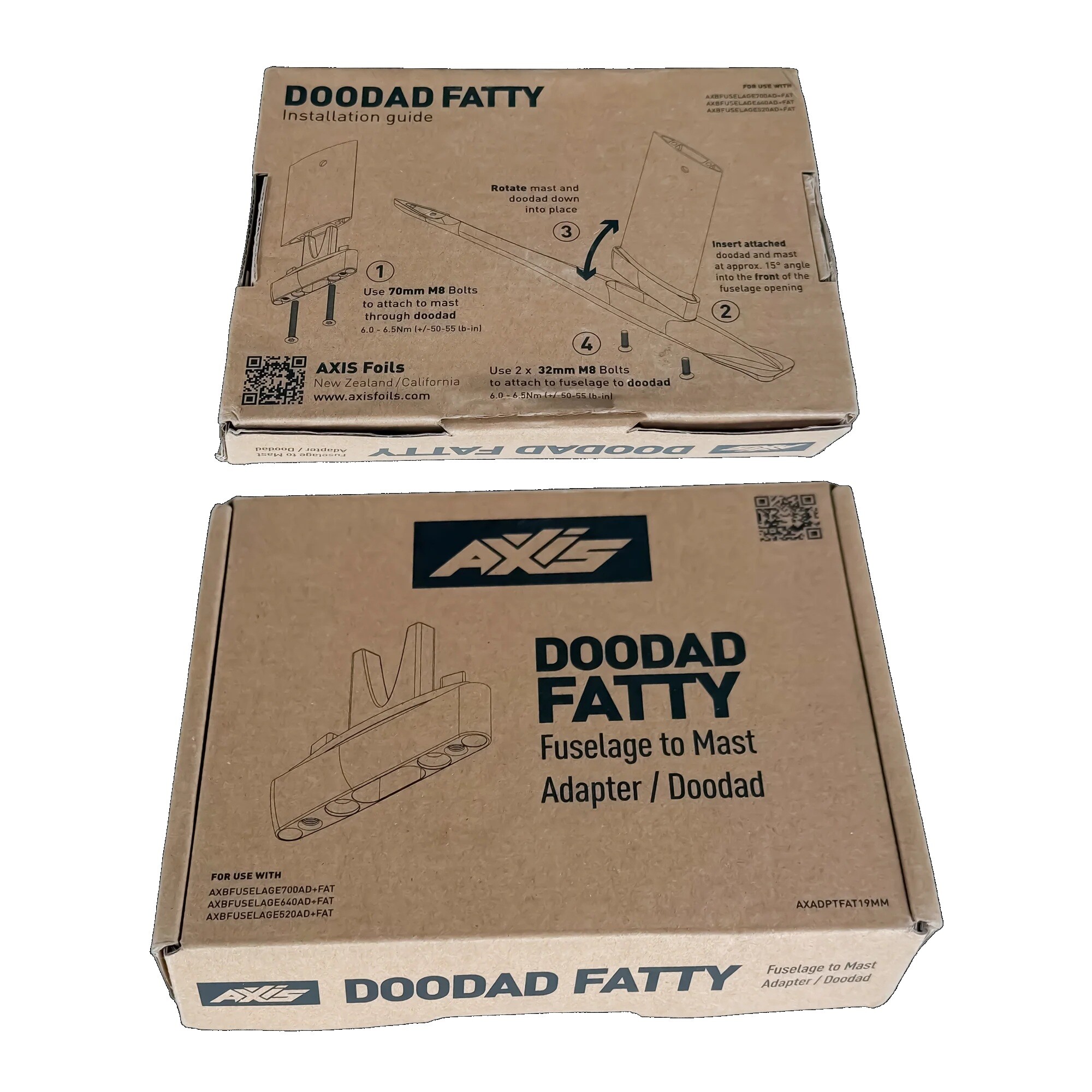 FUSELAGE MAST ADAPTER / DOODAD, 19MM - BLACK - FATTY