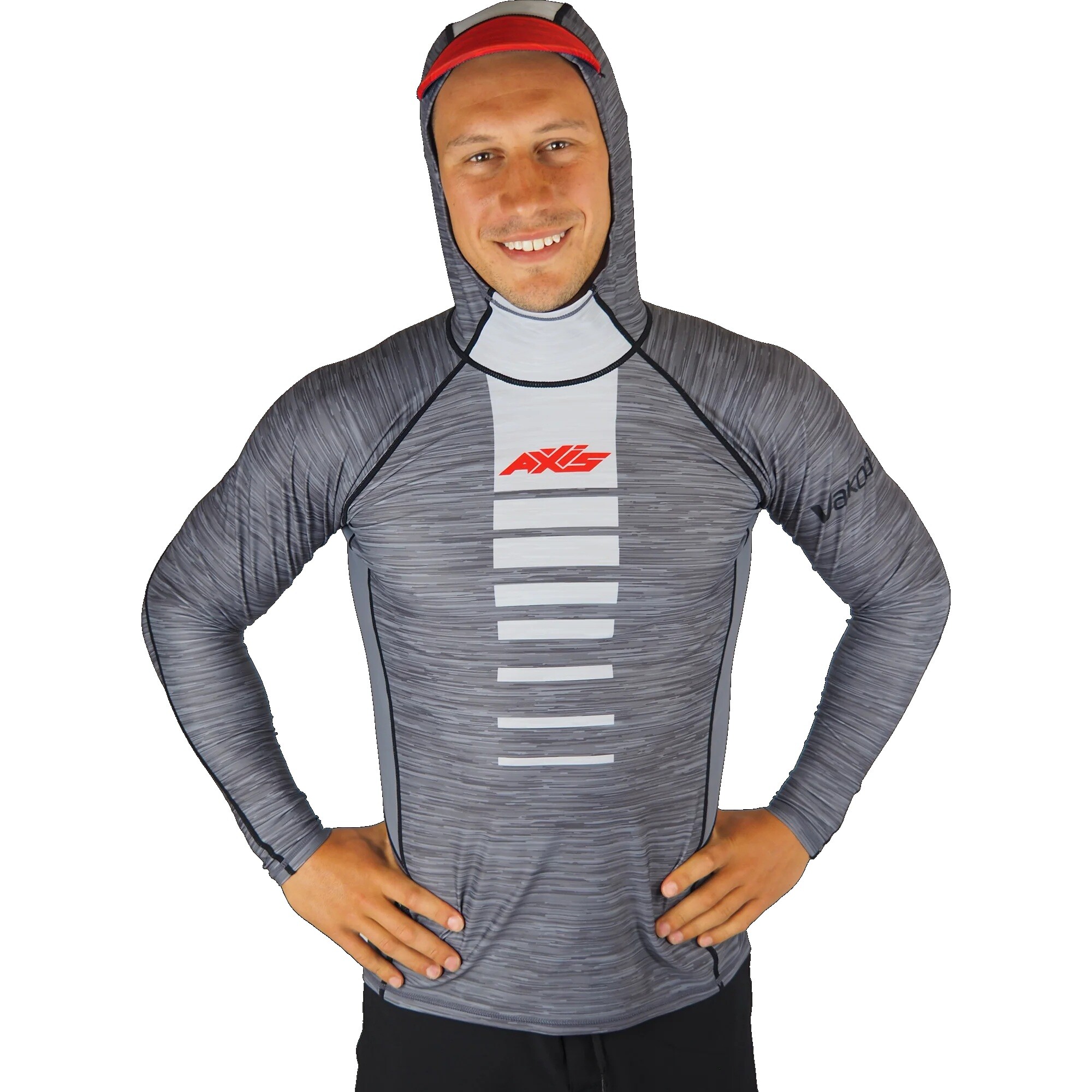 HOODED UV RASHIE, SMOKE, SMALL