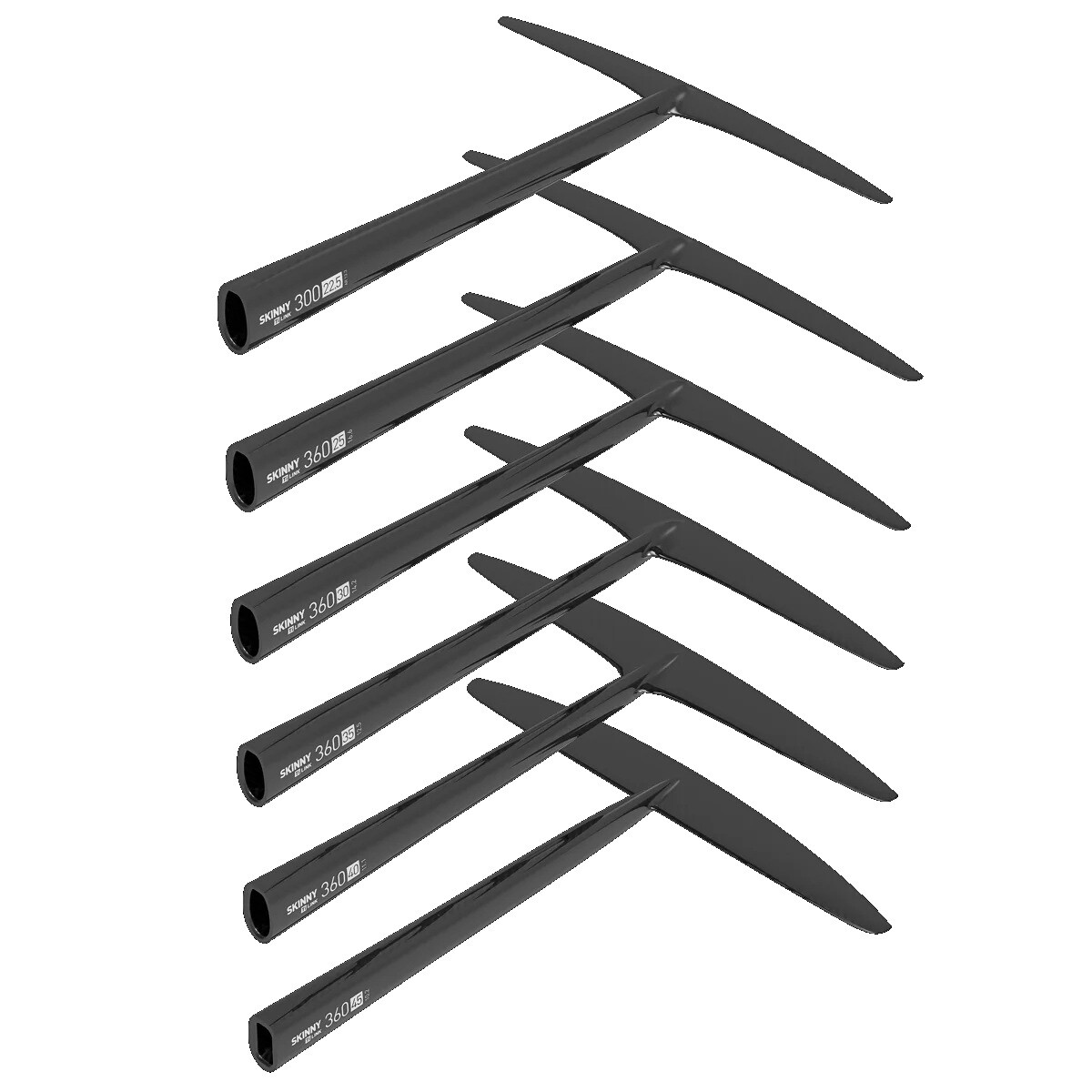 CARBON REAR WING, SKINNY - Ti LINK, 300MM x 22.5MM