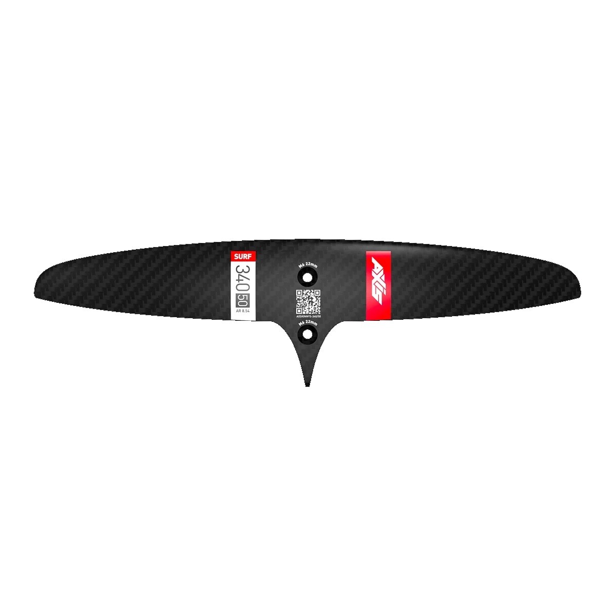CARBON REAR WING, SKINNY SURF, 340MM x 50MM