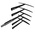 CARBON REAR WING, SKINNY - Ti LINK, 360MM x 25MM