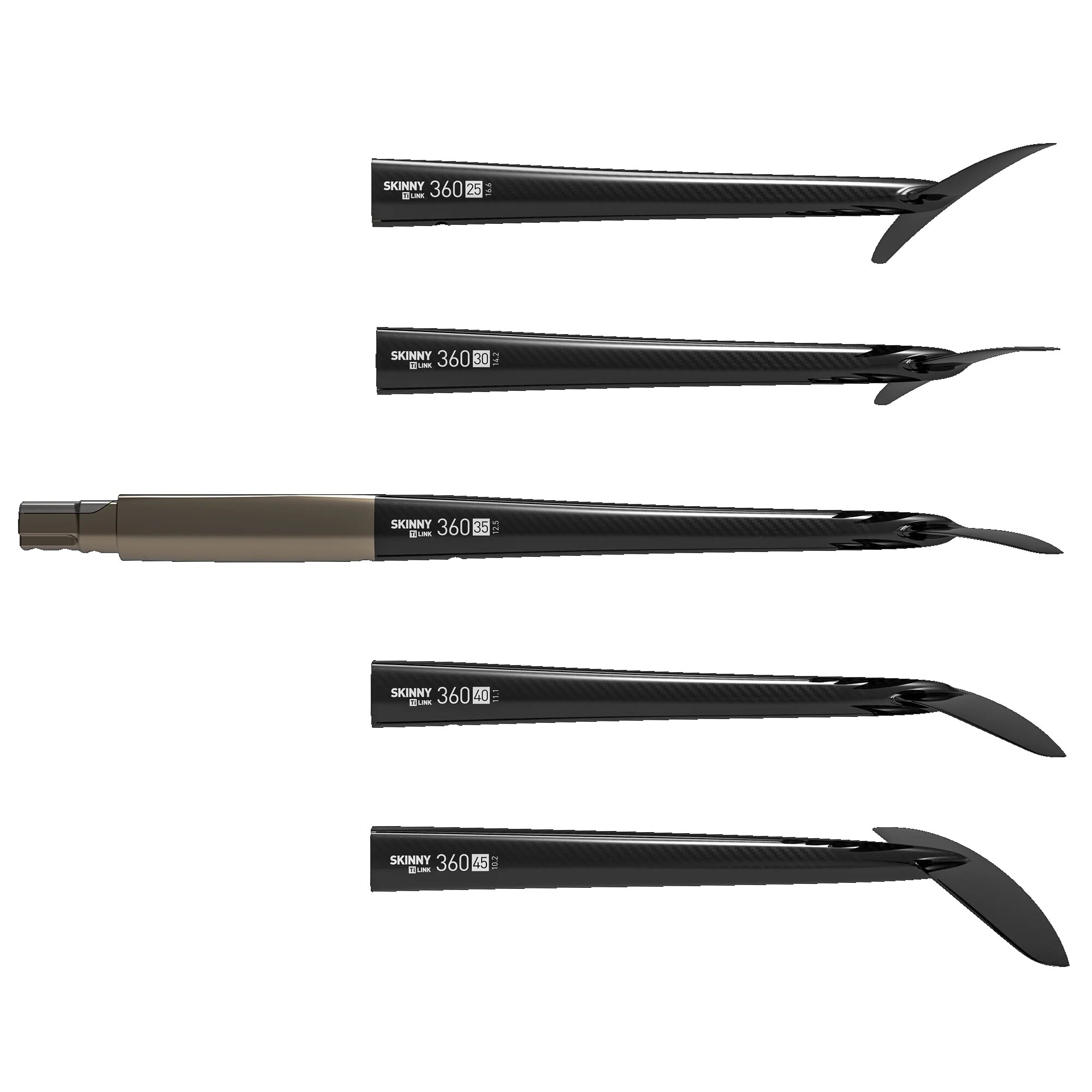 CARBON REAR WING, SKINNY - Ti LINK, 360MM x 30MM