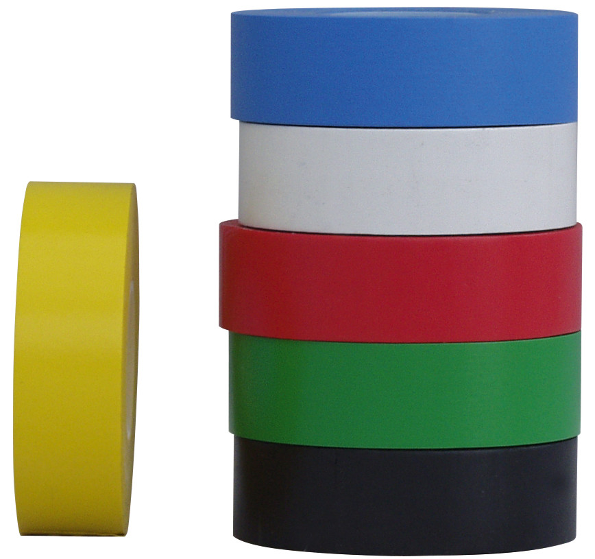 Isolierband  Set 5 Rollen a 10 meter 19 mm Breite Diverse Farben PVC Klebeband 