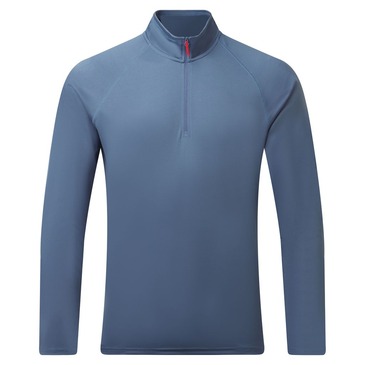 UV Tec L/S Zip Tee, Herren, Storm Blue, L