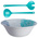 Salatschüssel mit Besteck Set 3 Stk., Blau