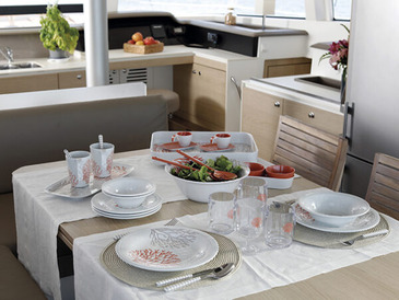 Salatschüssel mit Besteck Set 3 Stk., Coral
