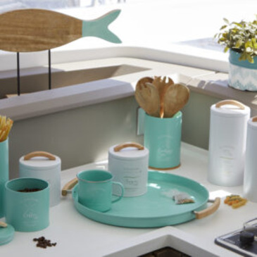 Tassen Menorca, 2 Stk. , emailliert, Weiss