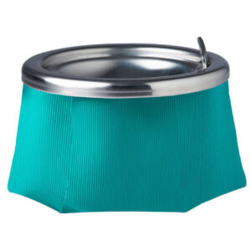 Aschebecher, mit windfestem Deckel, Aqua