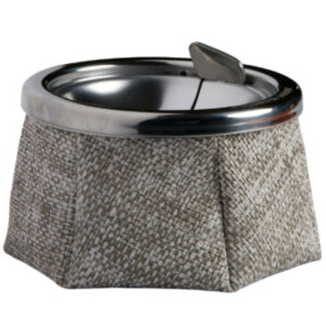 Aschebecher, mit windfestem Deckel, Beige
