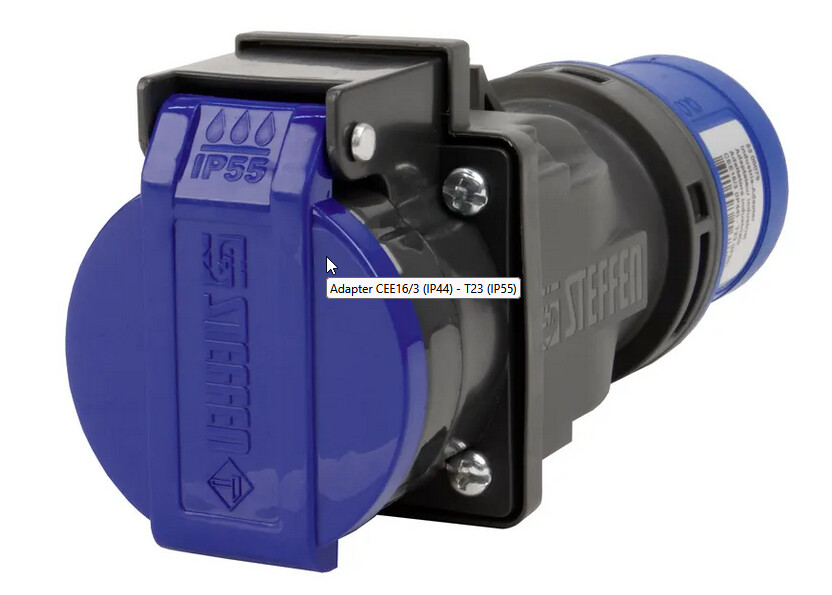 Bucher et Walt SA | PC53079 | Adapter CEE16/3 (IP44) - T23 (IP55)