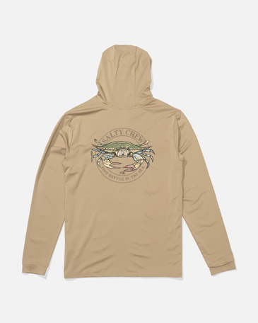 JIMMY HOODED SUNSHIRT, KHAKI, XXL