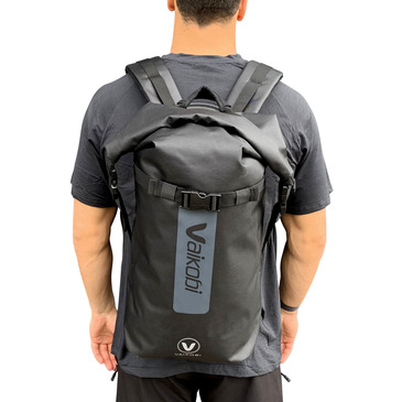 Wasserdichter Rolltop Sack 30L, schwarz