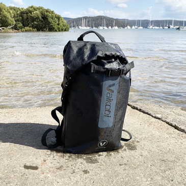 Wasserdichter Rolltop Sack 30L, schwarz