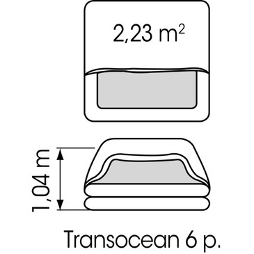 Rettungsinsel Transocean <24h Bag, 6 Personen
